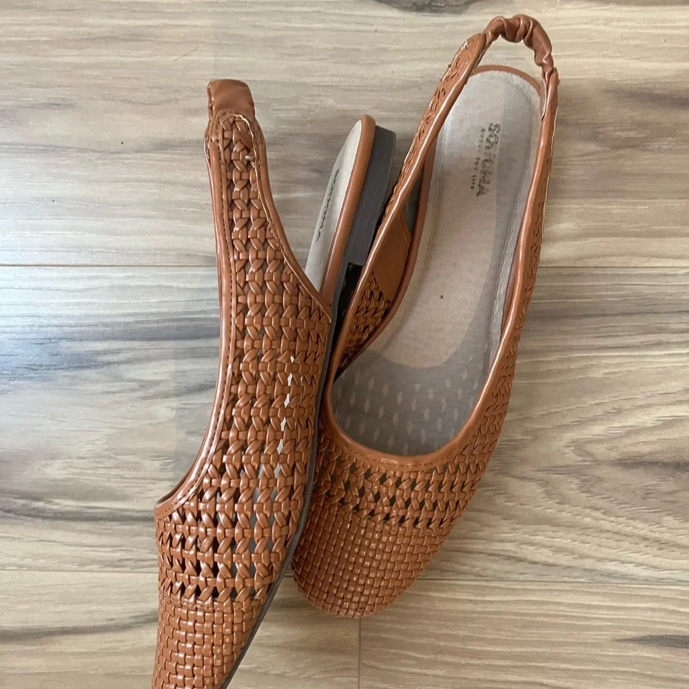 Women's Brown Woven Shoes - Picture 5 of 7